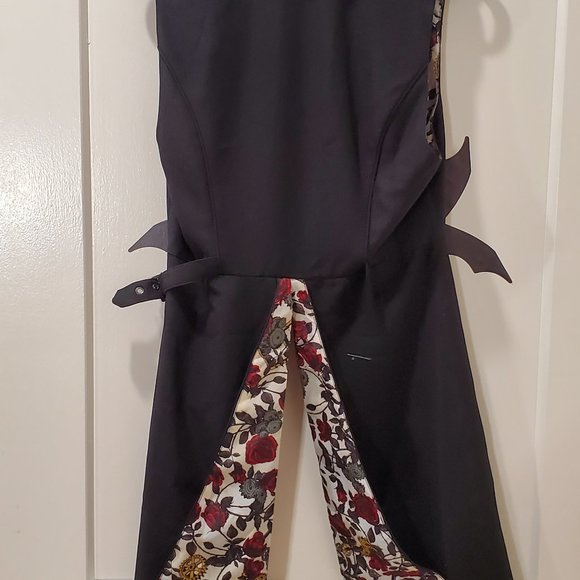 Hot Topic Medium Black Snap-Front Split-Back Long Steampunk Vest - Picture 6 of 8